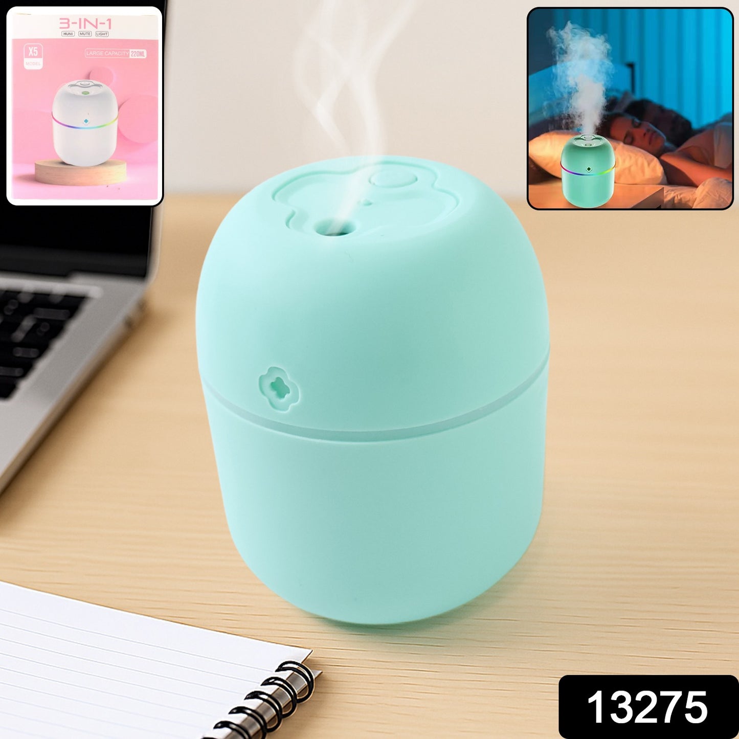 Humidifier Household Plastic Aromatherapy Machine (220 Ml  1 Pc)