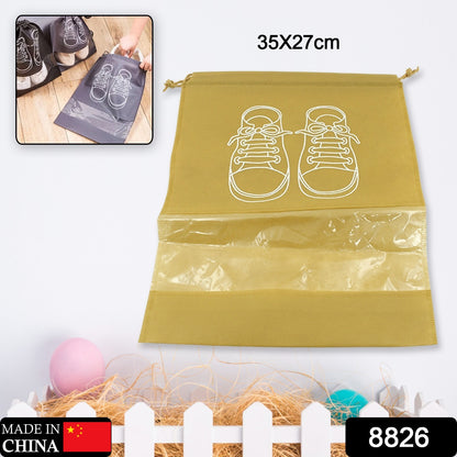 Beach Bag Shoes Storage Bag Closet Organizer Non-woven Travel Portable Bag Waterproof Pocket Clothing Classified Hanging Bag Shoe Bag Luggage Travel Portable Shoe Pouch Non Woven Transparent Window (1 Pc )