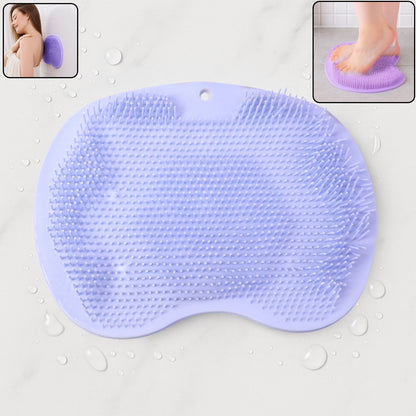 Green Silicone Bath Massage Cushion  Suction Cup Exfoliating Foot Scrubber  Mat
