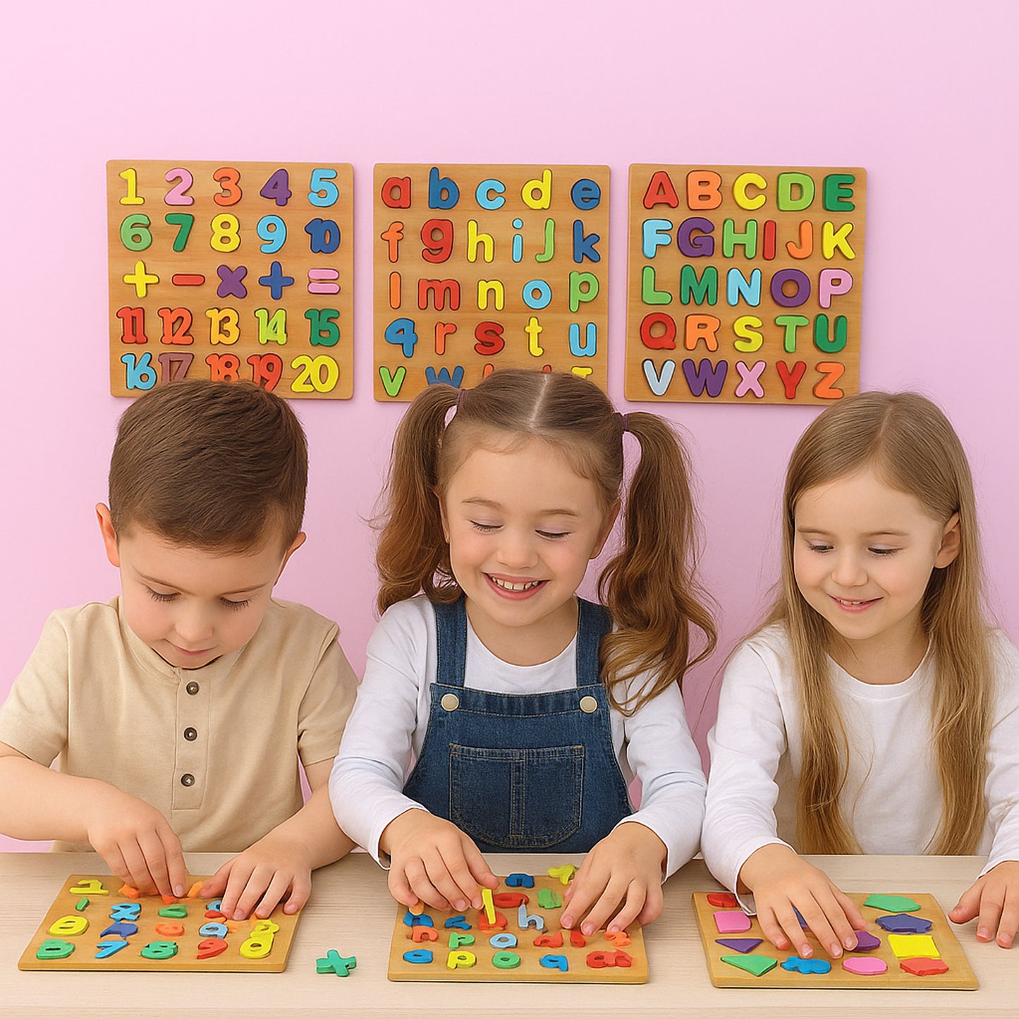 Wooden Learning Puzzle Board - (Mix  Design  1 Pc)