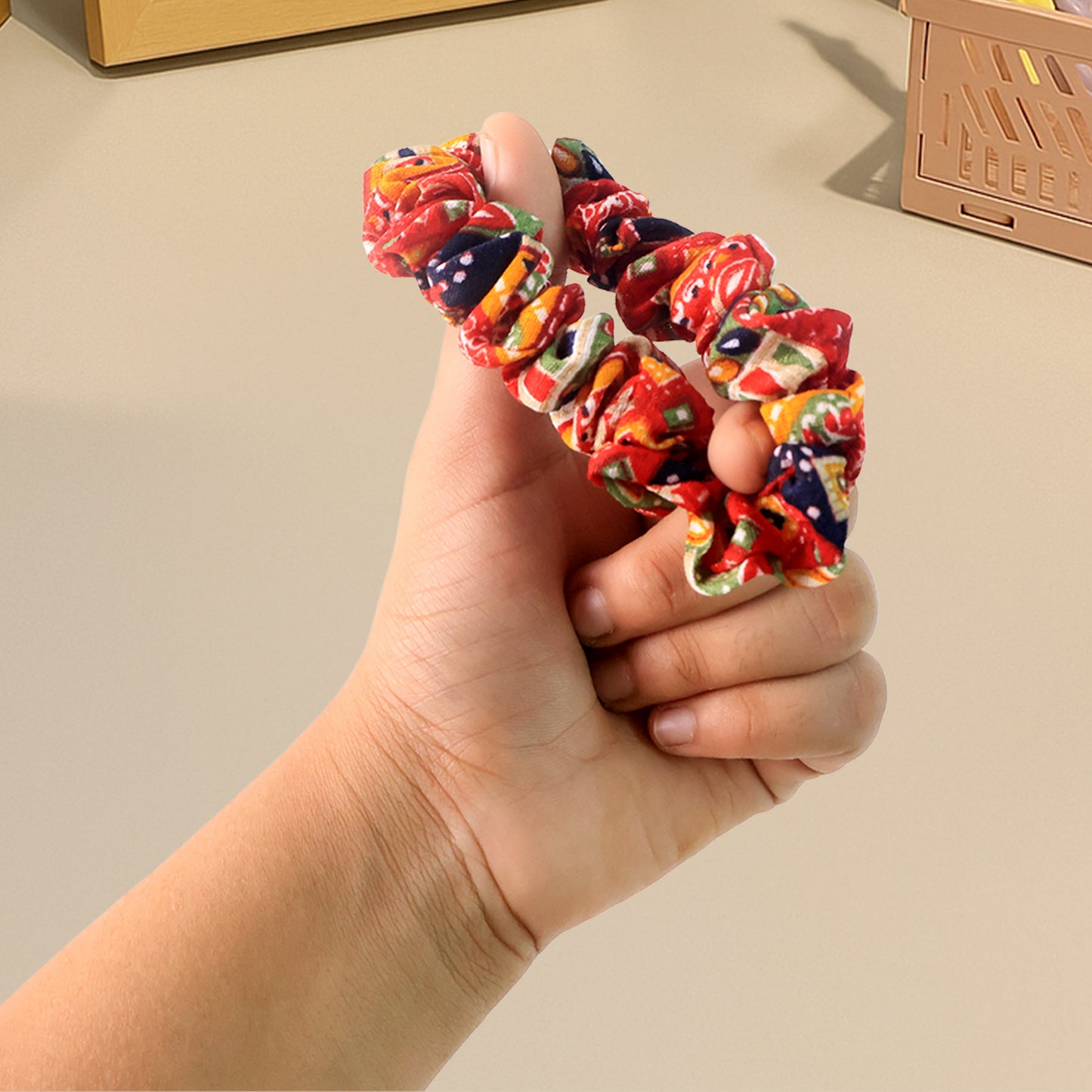 Set Of 12 Stylish Printed Fabric Hairband