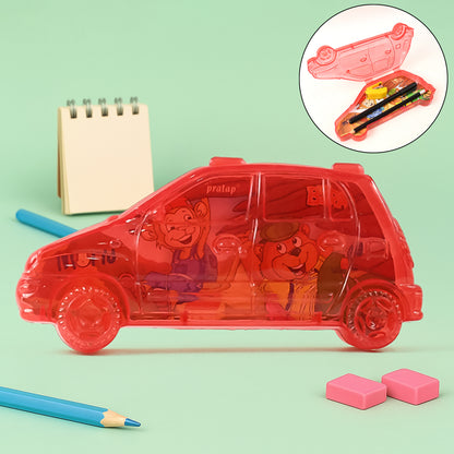 Car Shape Plastic Compass Box For Kids (1 Pc)