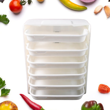 Plastic 6 Layer Wall-mounted Food Organizer Rack (1 Set)