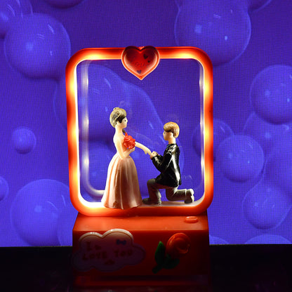 Romantic Led Love Couple Decorative Night Lamp Showpiece (1 Pc)