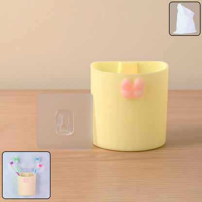 Premium Wall-mounted Toothbrush Holder With Butterfly Design (1 Pc)