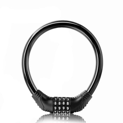 Bike Lock Cable Resettable Cable Lock - Self Coiling 4 Digit Combination Bike Lock