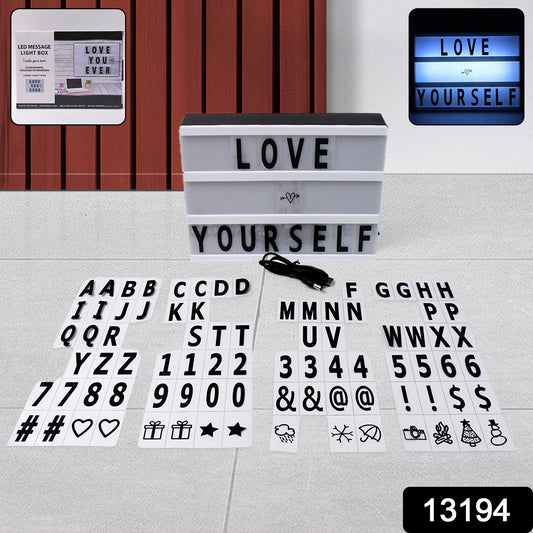 Black Mini A6 Magnetic Cinematic Light Box With 82 Characters And 10 Emojis  (1 Set)