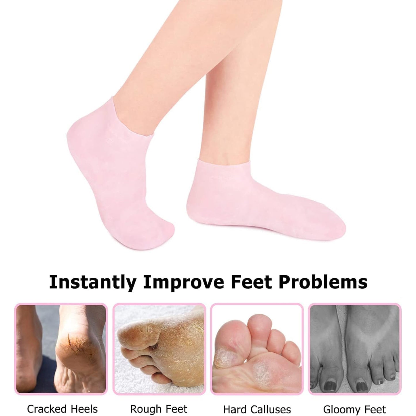 Silicone Moisturizing Socks (1 Pair)