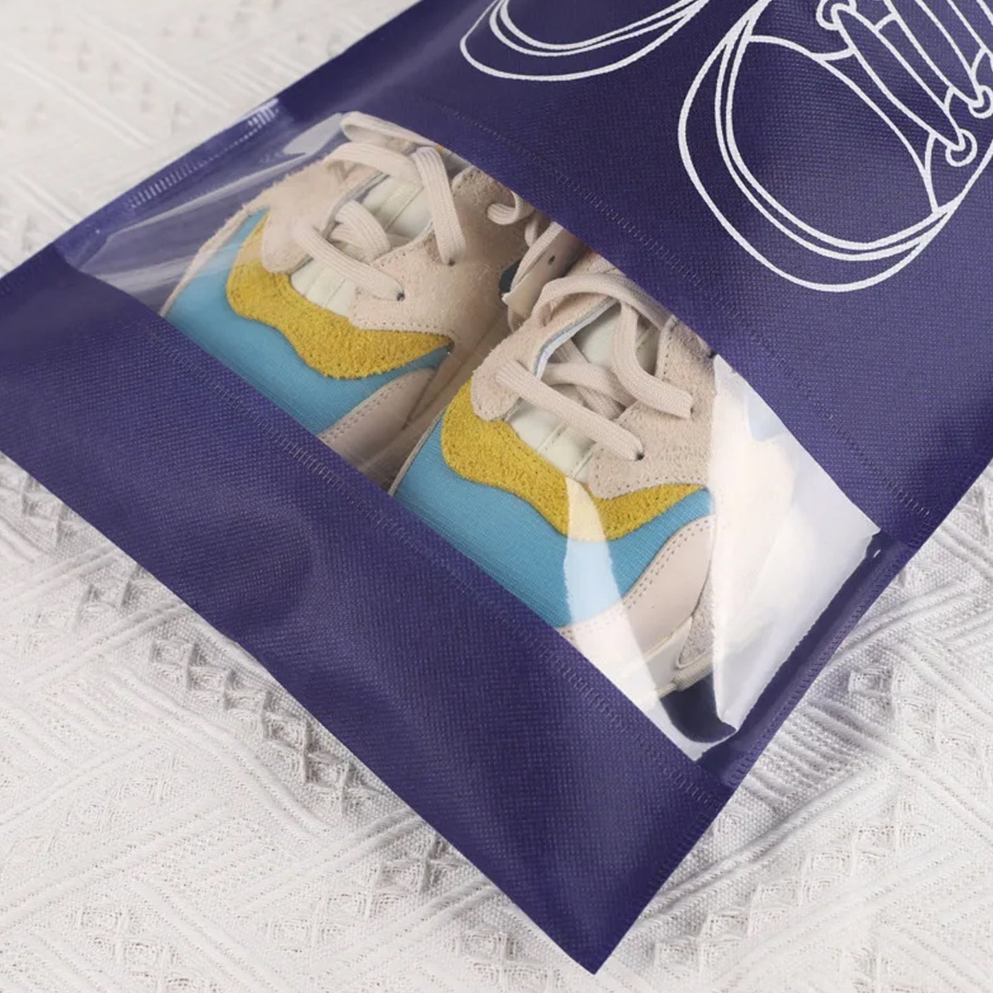 Beach Bag Shoes Storage Bag Closet Organizer Non-woven Travel Portable Bag Waterproof Pocket Clothing Classified Hanging Bag Shoe Bag Luggage Travel Portable Shoe Pouch Non Woven Transparent Window (1 Pc )