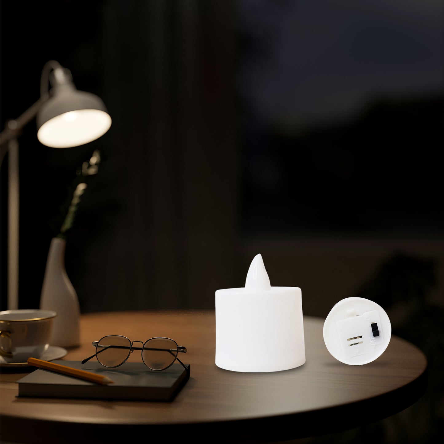 Blue Led Tea Light Candles (24 Pc)