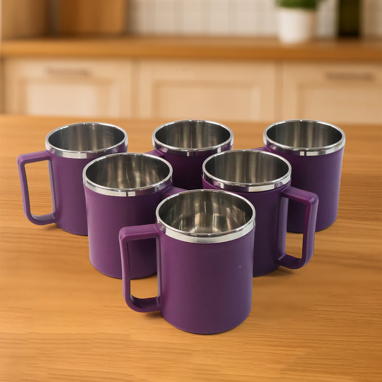 Supermom Stainless Steel Inner Coffee Mug Set (200ml  6 Pc)