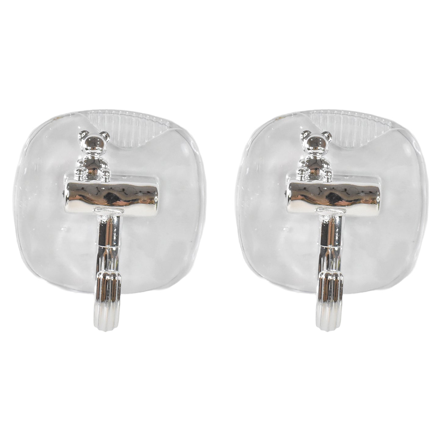 Large Plastic Self Adhesive Wall Hooks (2 Pc)