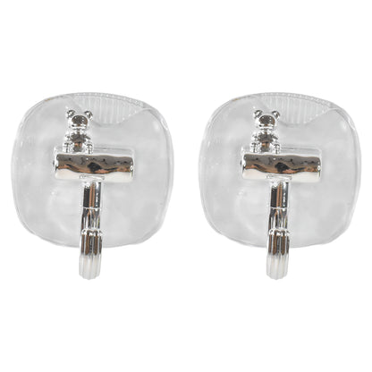 Large Plastic Self Adhesive Wall Hooks (2 Pc)