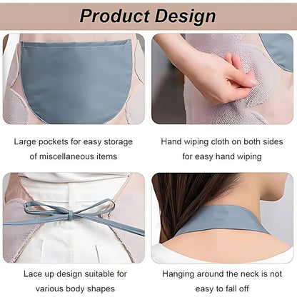 Cute Cartoon Animal Design Kitchen Apron (1 Pc)