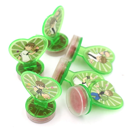 4804 Unique Cartoon Character Heart Shape Stamps 6 Pieces For Kids Motivation And Reward Theme Prefect Gift For Teachers Parents And Students (Multicolor)