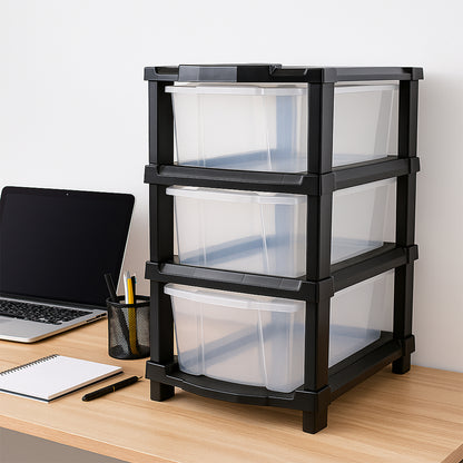 3-layer Classic Transparent Drawer Storage Organizer