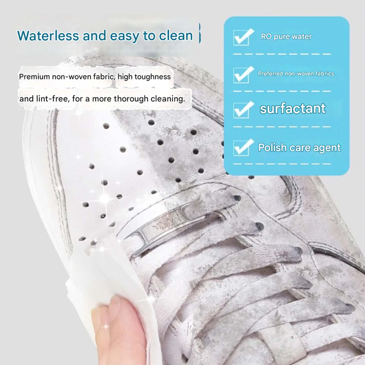 Premium Shoe Cleaning Wipes (30 Pc)