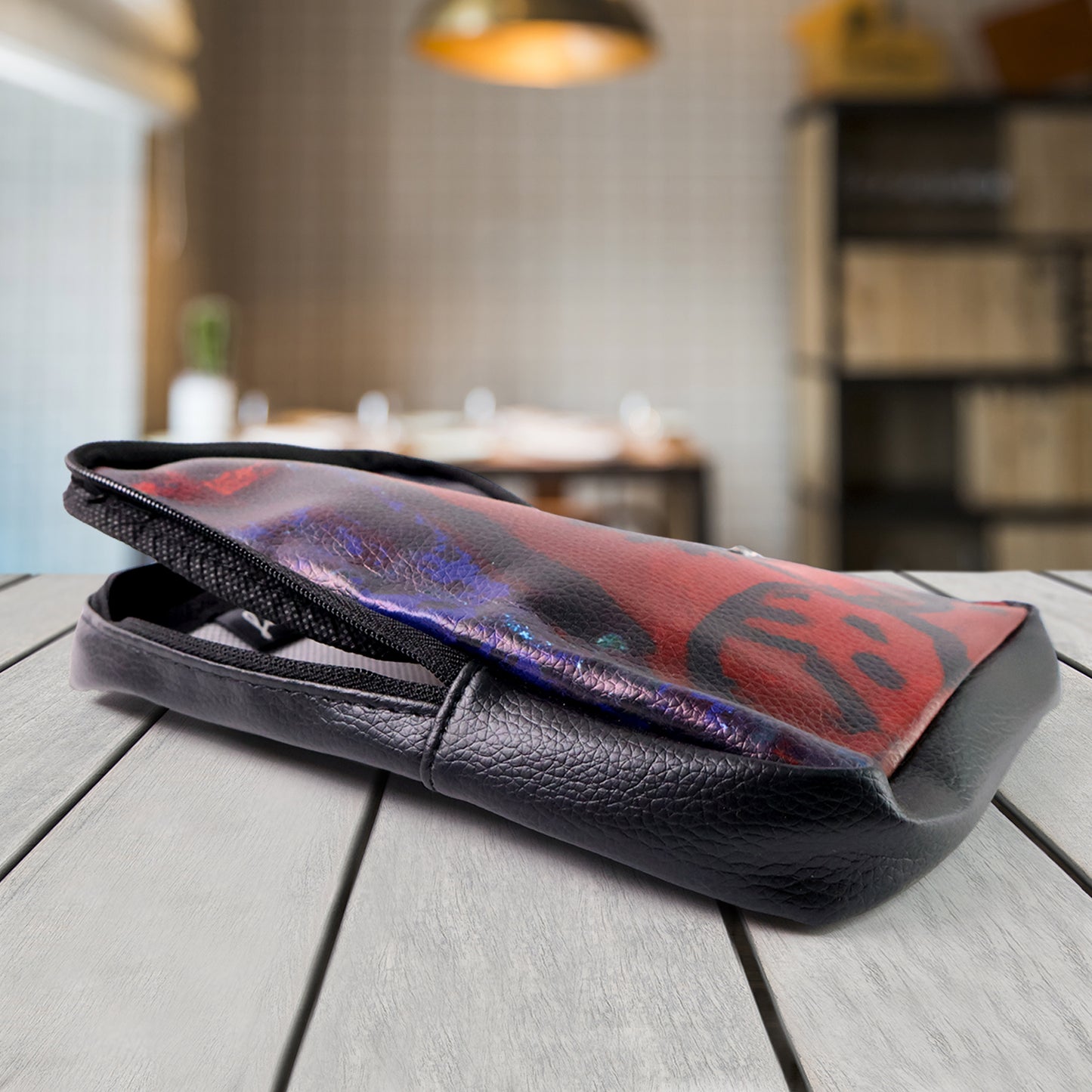 Handcrafted Multipurpose Zipper Pouch With Traditional Art Print (1 Pc)