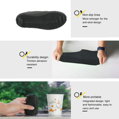 4866 Non-slip Silicone Rain Reusable Anti Skid Waterproof Fordable Boot Shoe Cover ( Large )