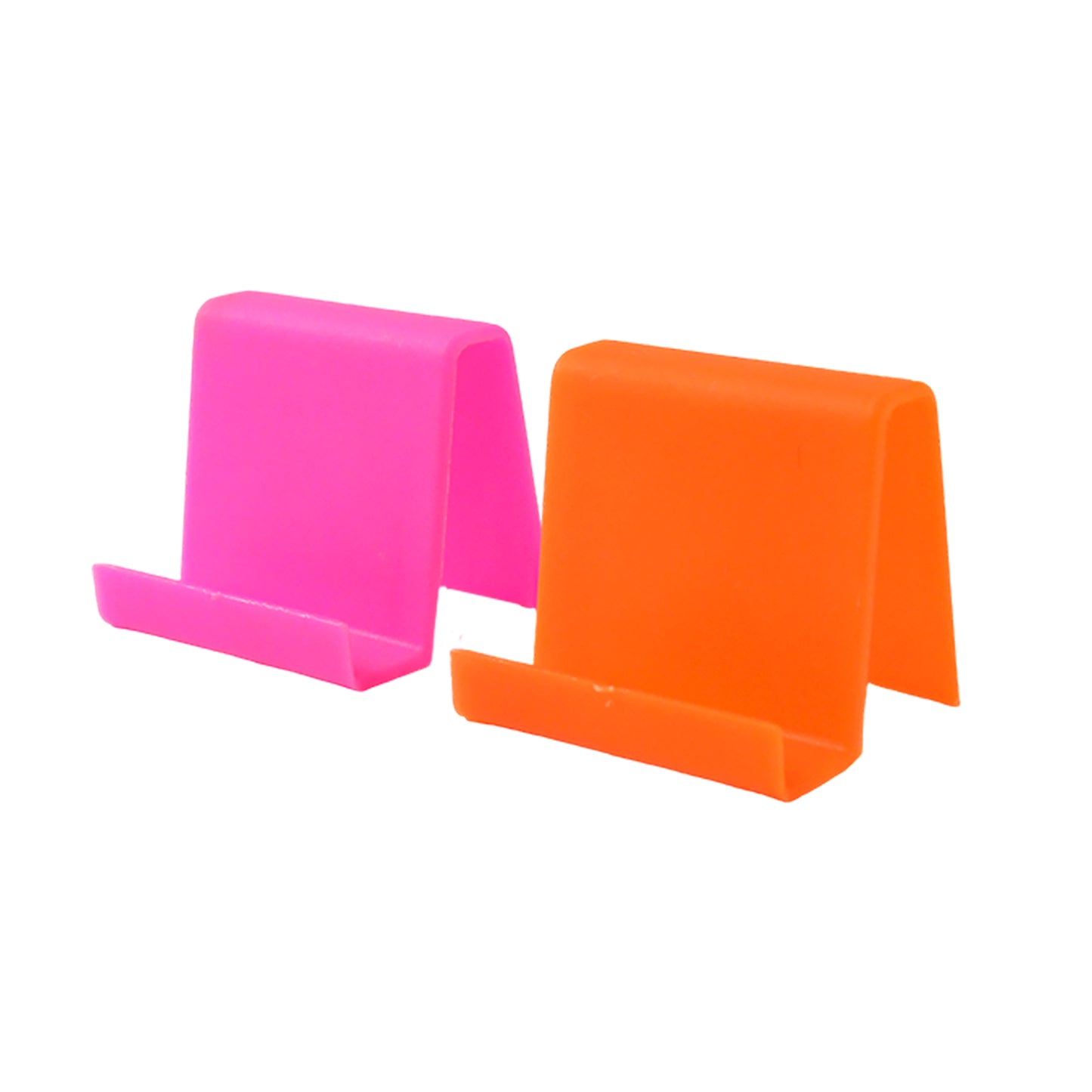 Durable Plastic Mobile Phone Stand With Angled Support (2 Pc  Mix Color)