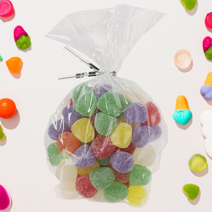 Clear Cookie Bags Gift Bag Clear Flat Treat Bags (50 Pc Set)