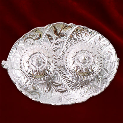 Leaf Shape Special Puja Thali (1 Pc  Mix Design)