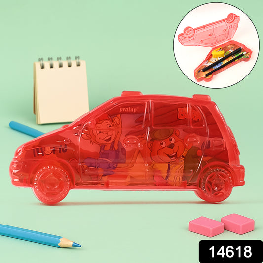 Car Shape Plastic Compass Box For Kids (1 Pc)