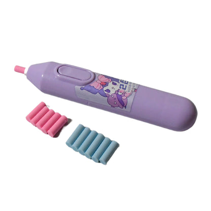 4189 Electric Eraser Kit Automatic Pencil Eraser Battery Operated With 10 Eraser Refills Suitable For Use With Graphite Pencils Drawing Painting Sketching Drafting Supplies Stationery Child Gifts (Battery Not Included)