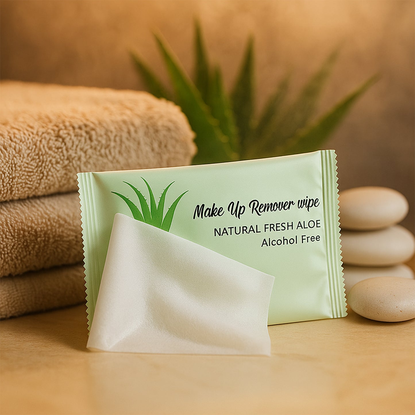 Premium Natural Aloe Makeup Remover Wipes (Pack Of 10 Pc)