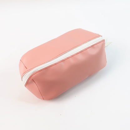 Pu Leather Cosmetic  Pencil Pouch - (1 Pc)