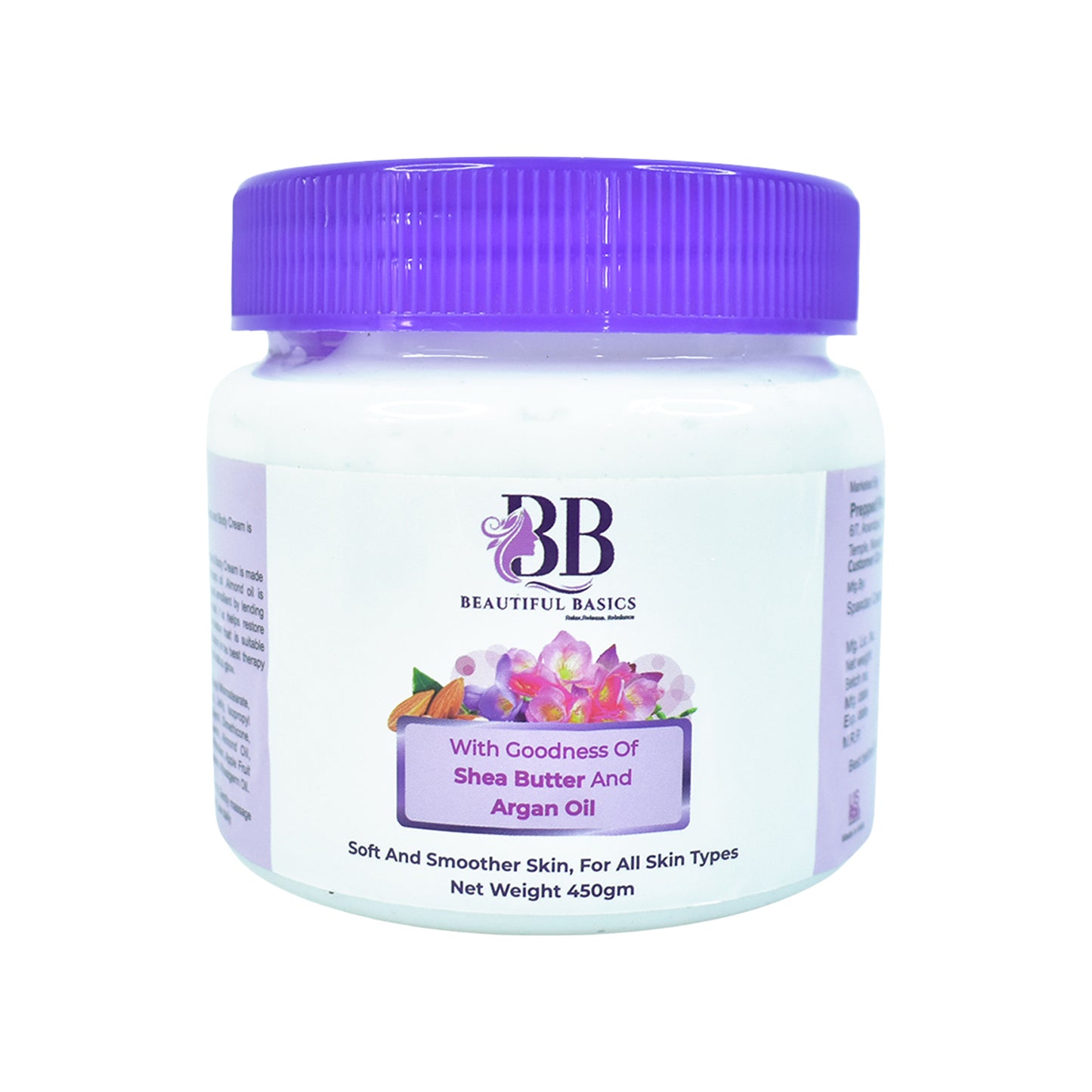 Beautiful Basics Shea Butter  Argan Oil Body Cream  450g