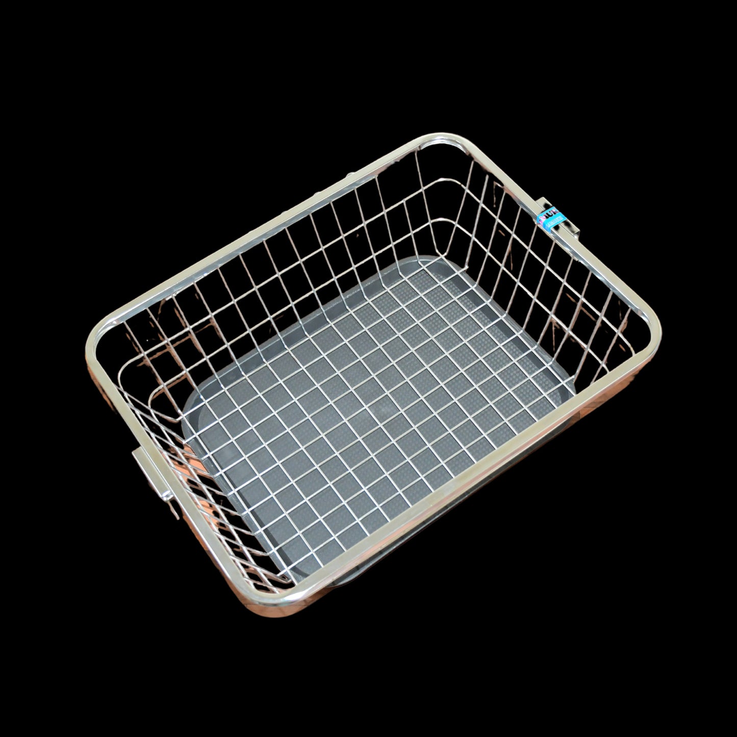 5853 Dish Drainer Rack  With Drip Tray Stainless Steel Dish Drainer Rack With Drip Tray Utensil Drying Stand For Kitchen Plate Rack Bartan Basket For Kitchen Utensilsdish Drying Rack With Drainerbartan Basketplate Stand ( 57 X 45 X 19 Cm)