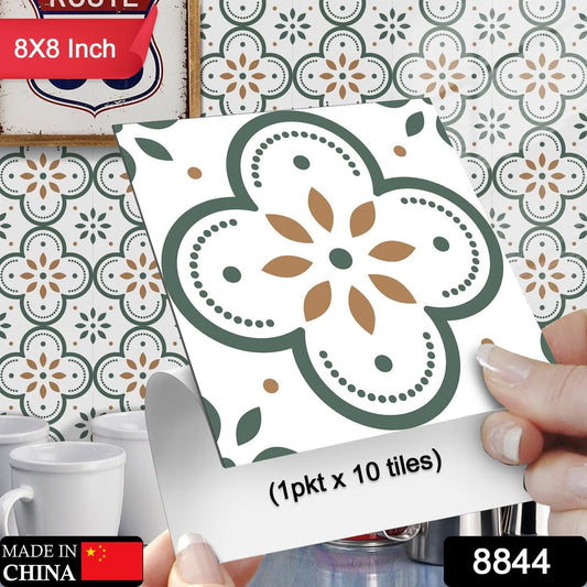 Peel And Stick Floor Tiles Kitchen  Bathroom Backsplash Sticker Detachable Waterproof Diy Tile Stickers For Wall Decoration Tiles Home Decoration (8x8 Inch  10 Pcs Set)