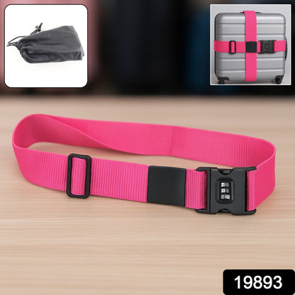 Luggage Strap With 3-digit Combination Lock - (1 Pc)