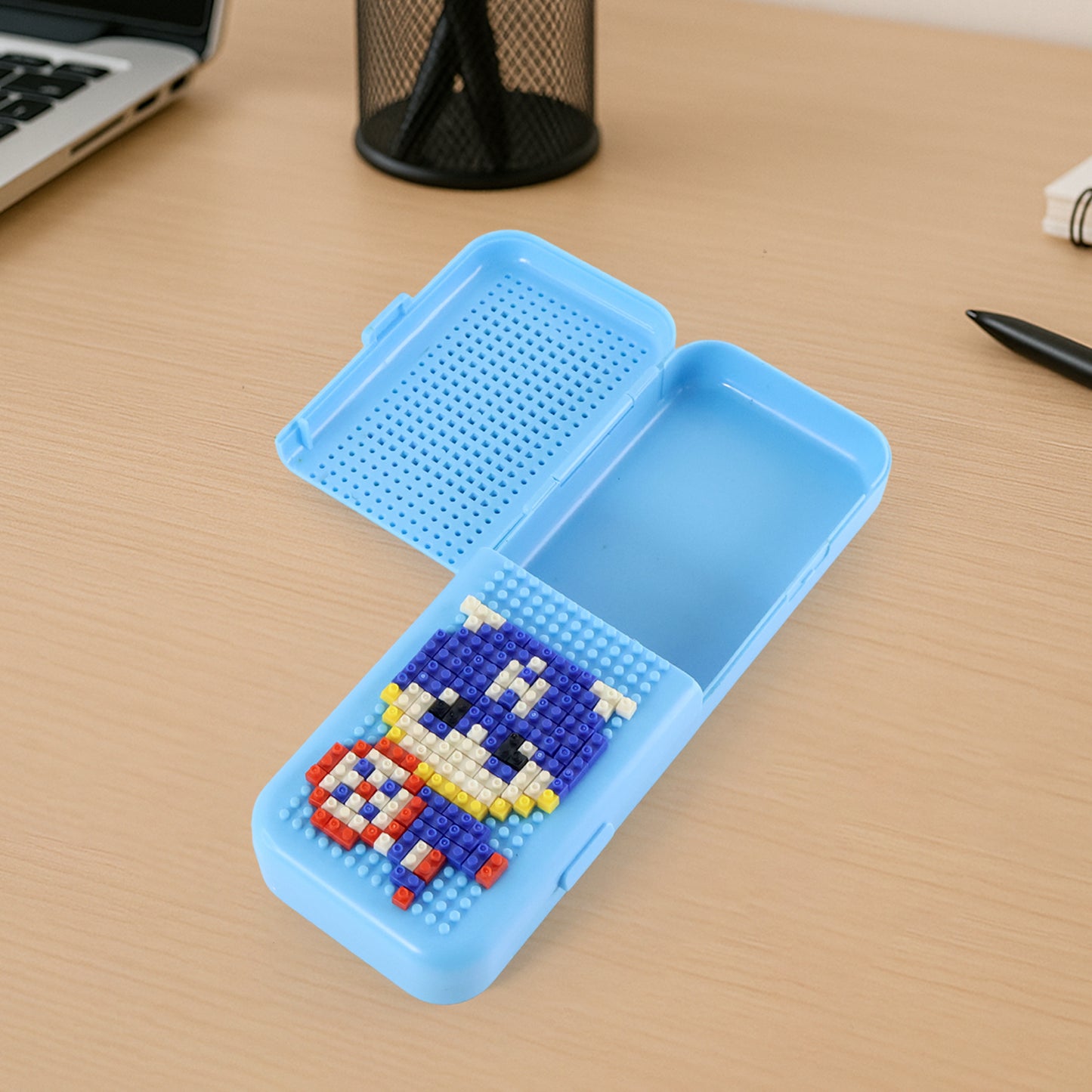 Diy Pixel Art Building Block Pencil Box (1 Set)