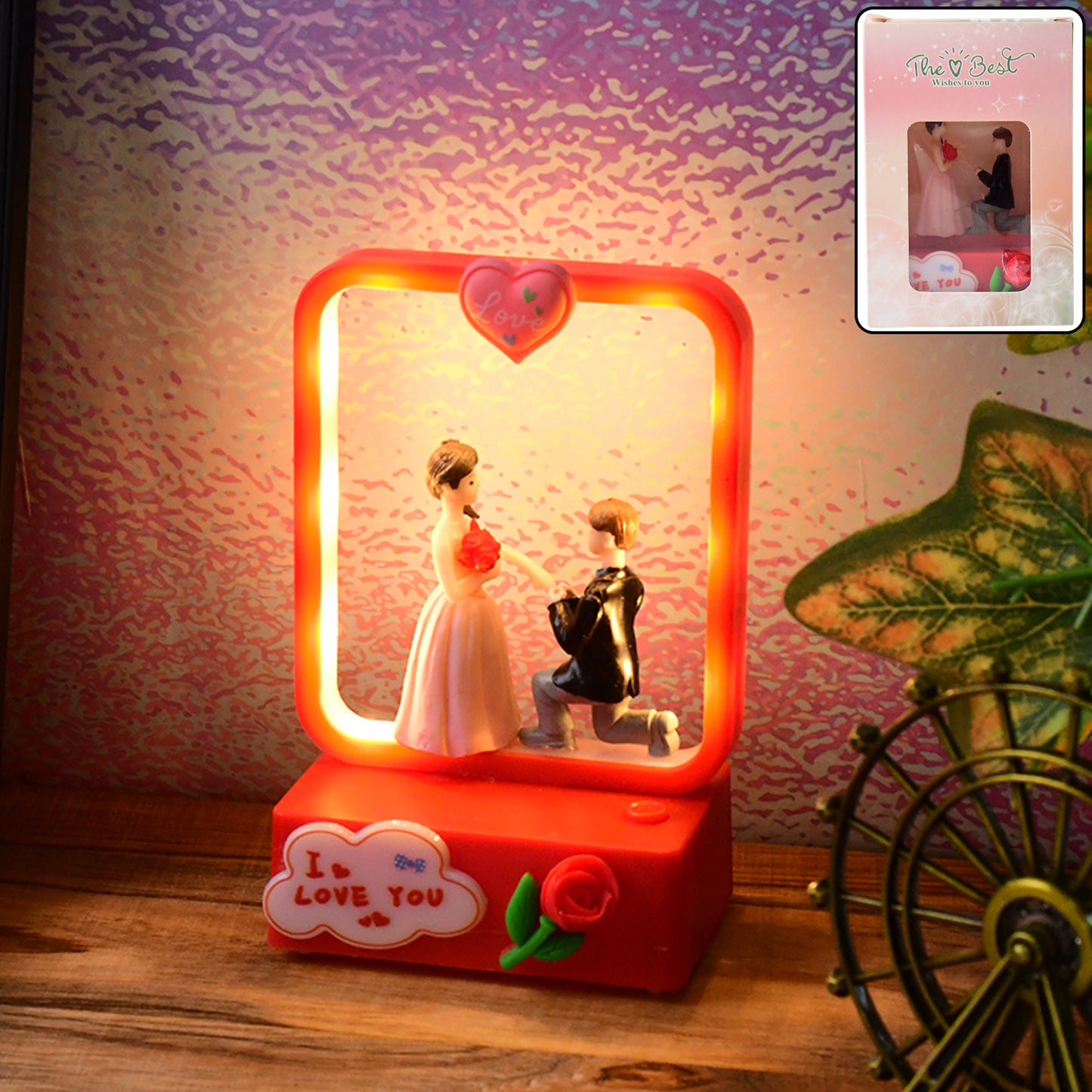 Romantic Led Love Couple Decorative Night Lamp Showpiece (1 Pc)