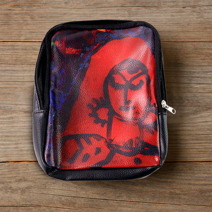 Handcrafted Multipurpose Zipper Pouch With Traditional Art Print (1 Pc)