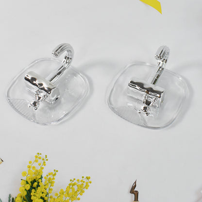 Large Plastic Self Adhesive Wall Hooks (2 Pc)