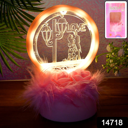 Romantic Round Love Couple Decorative Showpiece (1 Pc)