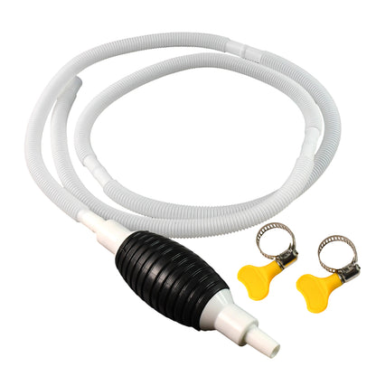 Fuel Transfer Pump Hose With Hand Pump And 2 Hose Clamps