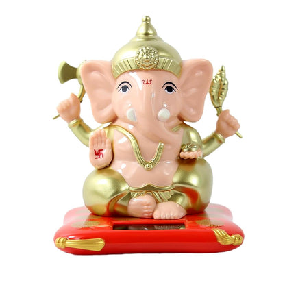 Solar-powered Dancing Ganesha Idol  Decorative Lord Ganpati Showpiece With Movement