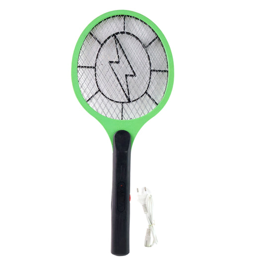 Green Rechargeable Electric Mosquito Killer Racket With Cable