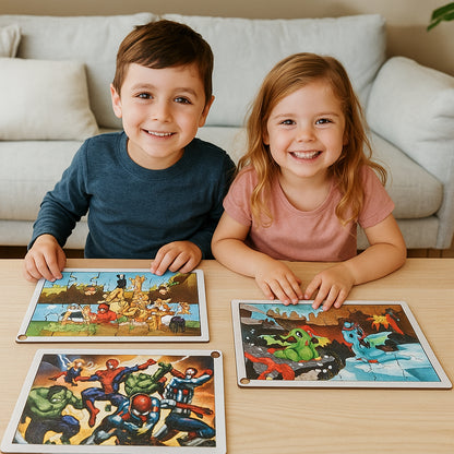 Educational Wooden Jigsaw Puzzle Board - (Mix Design  1 Pc)