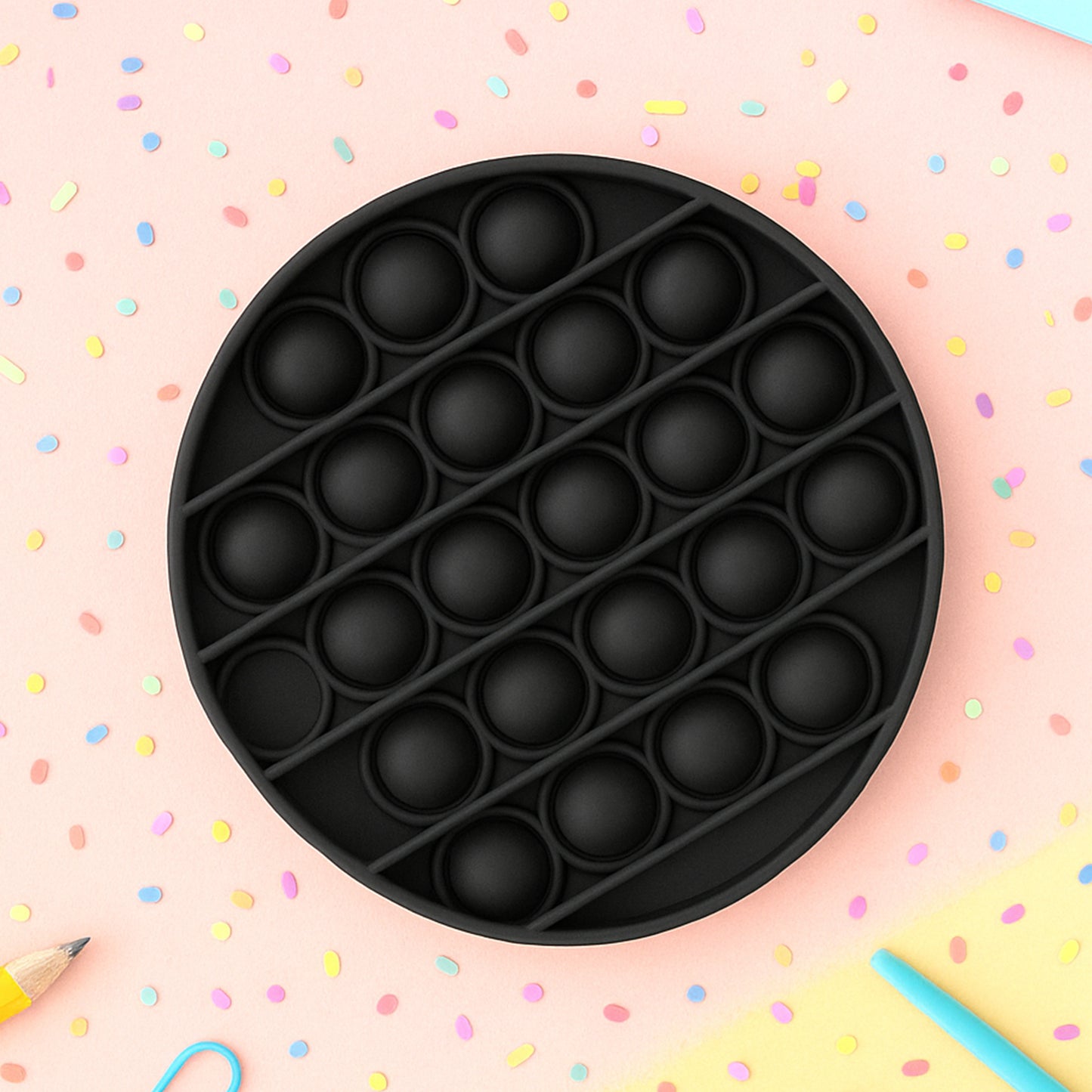 Premium Round Shape Silicone Pop It Fidget Toy (1 Pc)