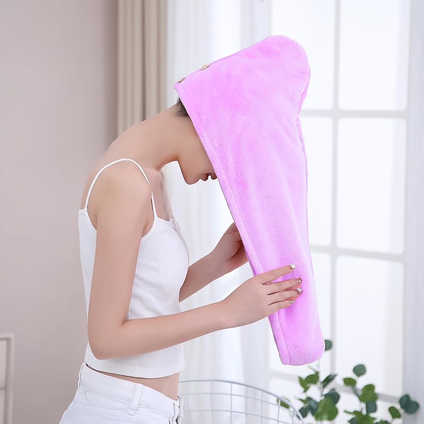 1408 Quick Turban Hair-drying Absorbent Microfiber Toweldry Shower Caps