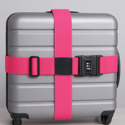 Luggage Strap With 3-digit Combination Lock - (1 Pc)