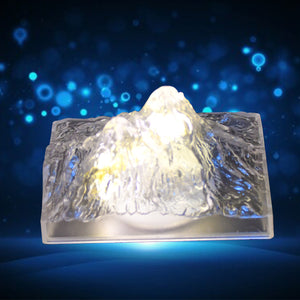 8444 Plastic Iceberg Night Light Mountain Lights Flameless Modern Clear Led Flameless Party Candles Led Lamp Home Decoration Mini Atmosphere Light Bedroom Decor Desktop Ornament Children Gift (Moq - 12 Pc)