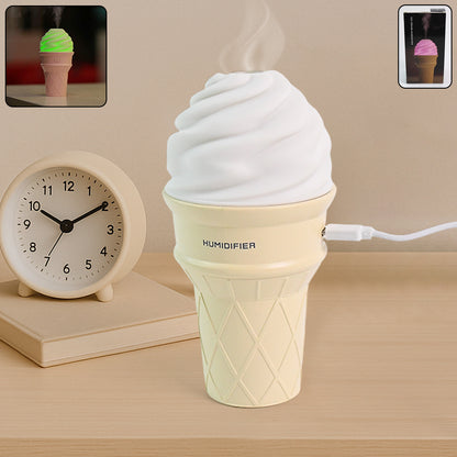Ice Cream Cone Shape Air Freshener Humidifier (1pc  Cream Color)