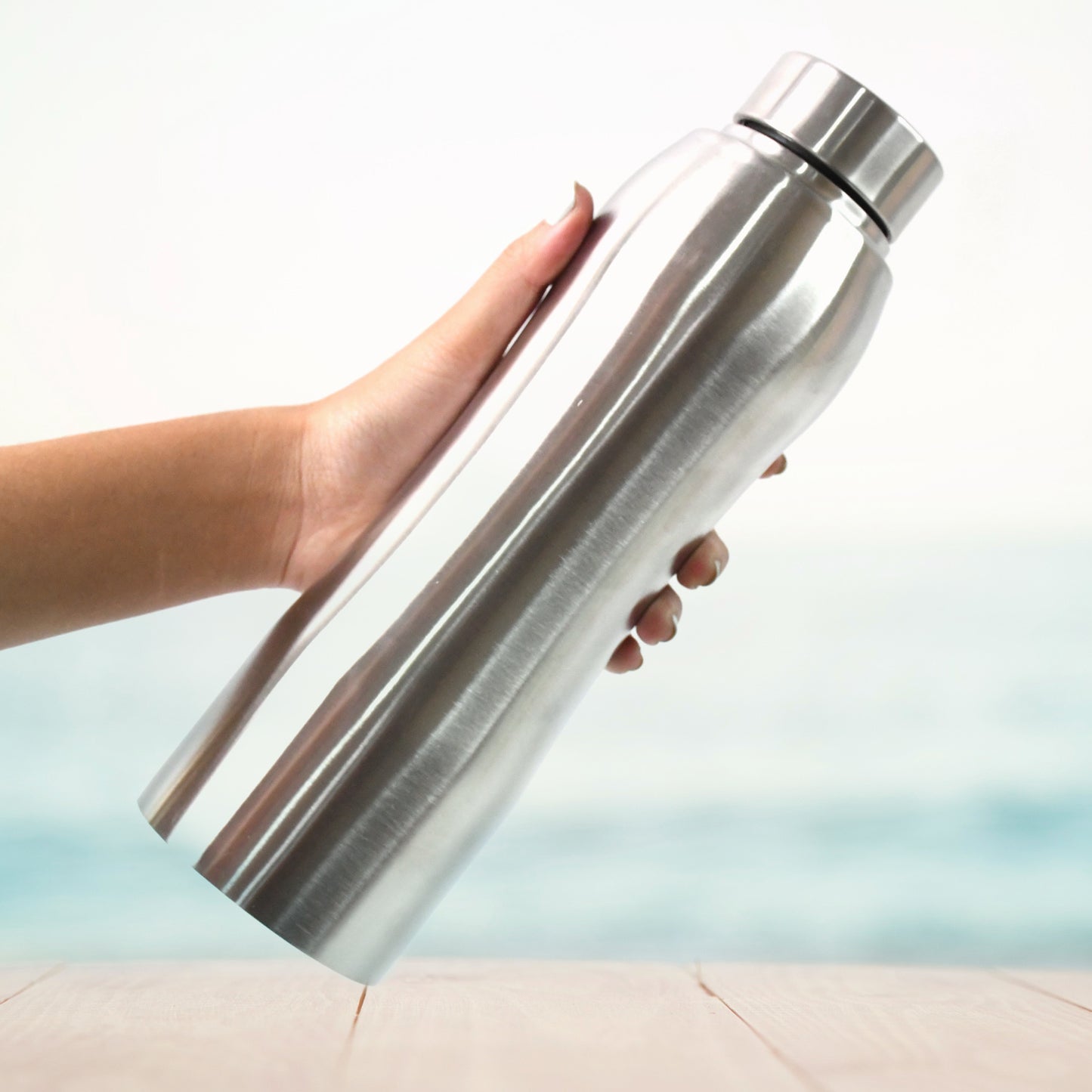 Stainless Steel Double Wall Vacuum-insulated Drink Water Bottle (1000 Ml Approx)