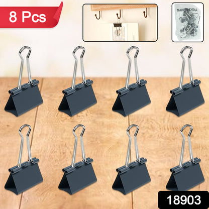 Paper Holding Binder Clips Paper Clips (8 Pcs Set  Mix Color)